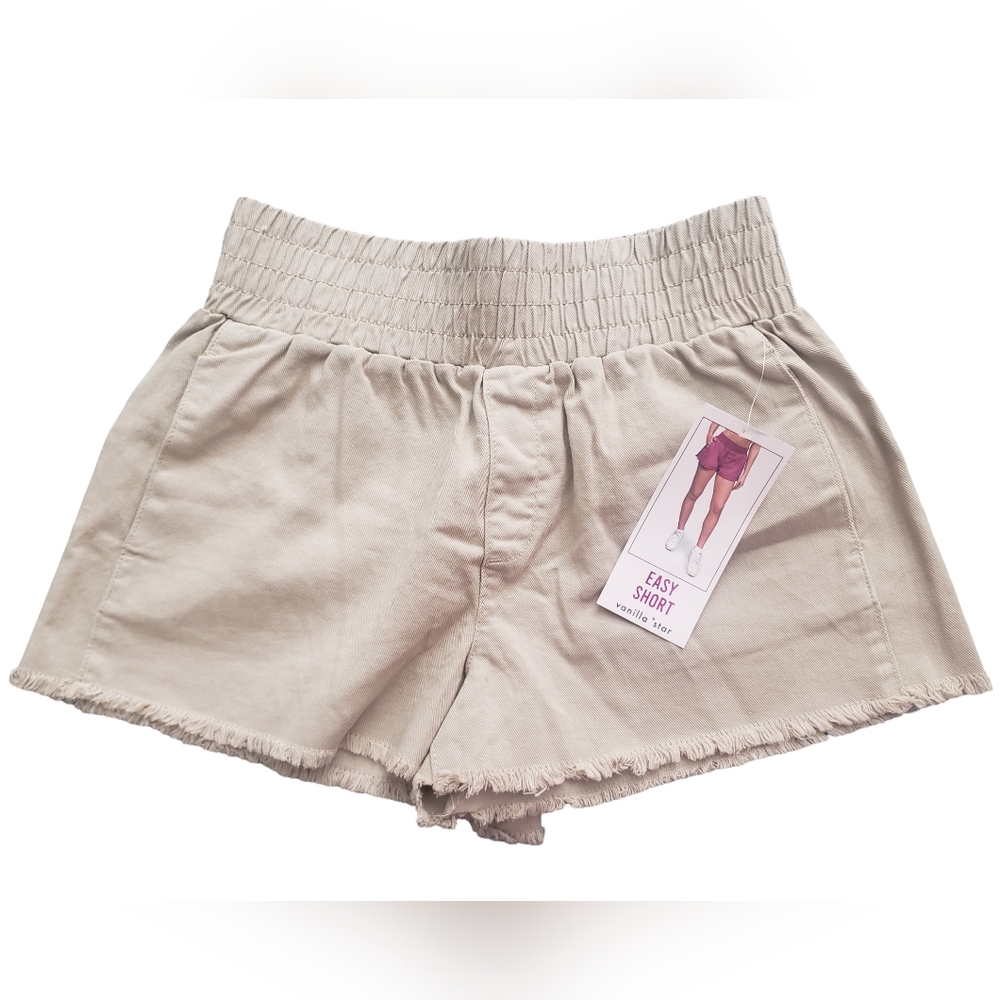 Vanilla Star Pull On Shorts Size Medium Light Beige